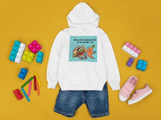 Kids Pullover Hoodie - Eating